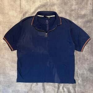 Route 66 navy mens polo top